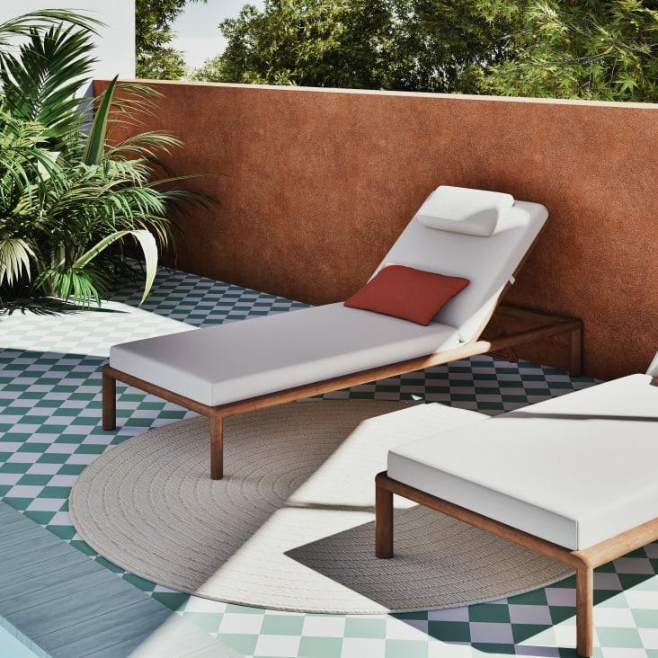 Maisons Du Monde DEMETER - Alfombra De Exterior Redonda Tejida Color Crudo D. 180