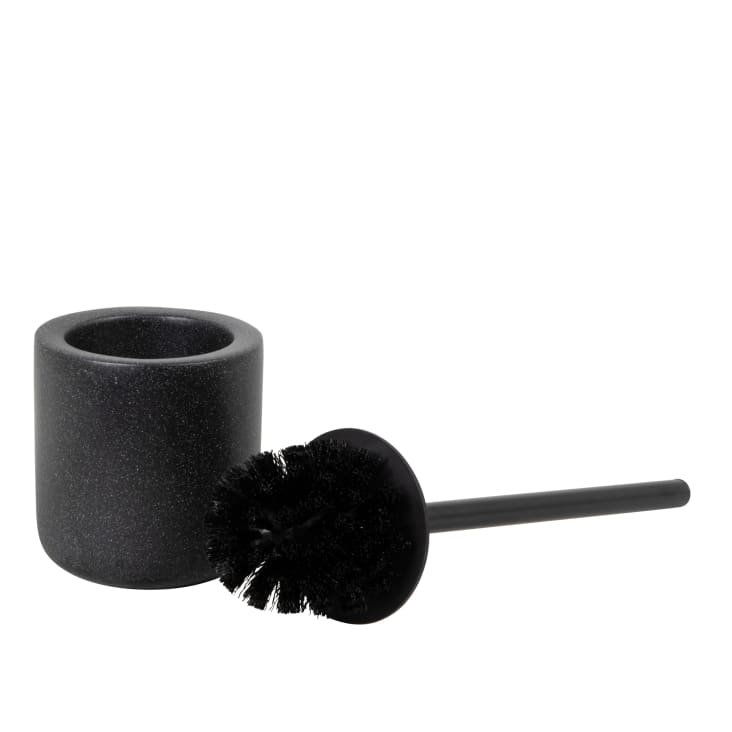 Maisons Du Monde Detroit - Escobilla De Baño Con Escobillero De Resina Negra