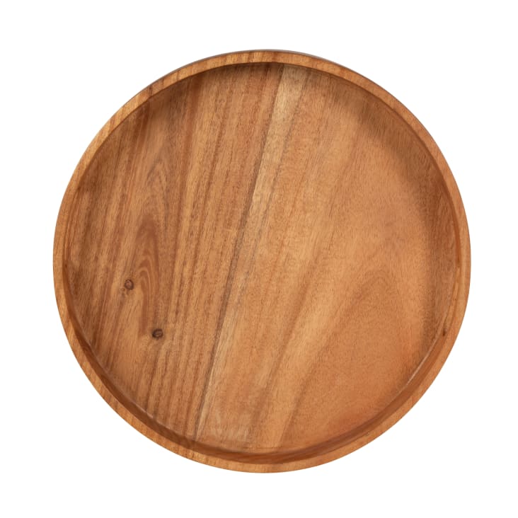 Maisons du Monde Diane - Bandeja redonda de madera de acacia