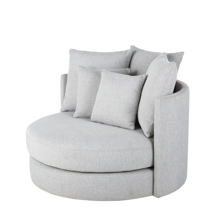 Maisons Du Monde Dita - Sofá Redondo De 2 Plazas Gris