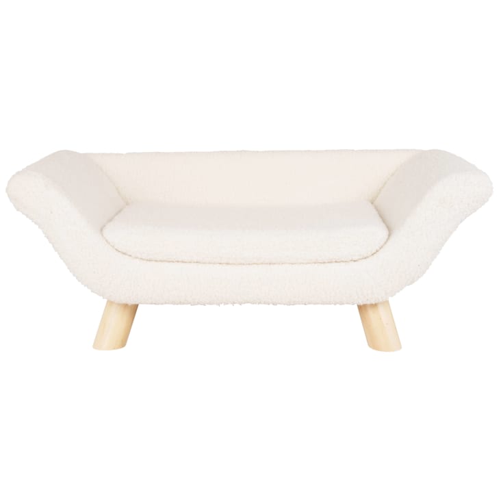 Maisons du Monde Divan - Cama sofá para mascotas de color madera clara y crema