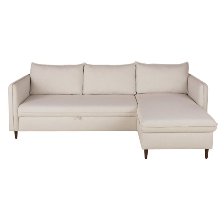 Maisons du Monde Divine - Sofá rinconera de 4/5 plazas beige