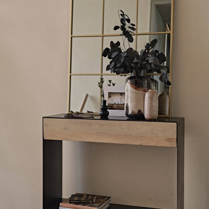 Maisons Du Monde DORIS - Espejo De Metal Dorado 80x120