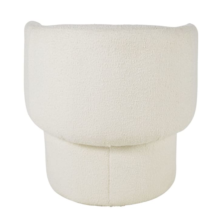 Maisons Du Monde Dorset Business - Sillón Y Reposapiés Profesionales Con Bucles Blancos