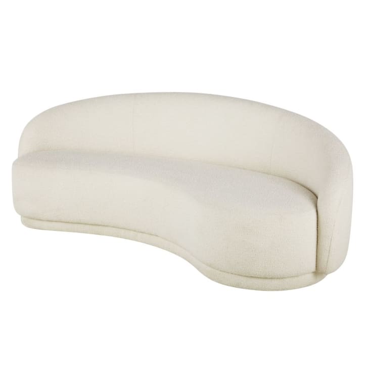 Maisons Du Monde Dorset Business - Sofá Profesional De 3/4 Plazas Con Textura Rizada Color Crudo