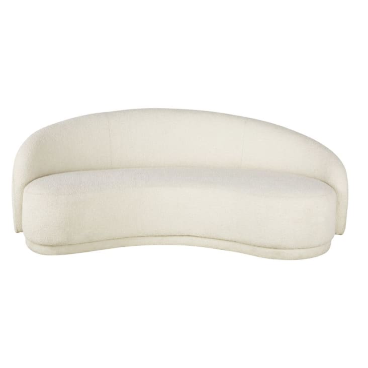 Maisons du Monde Dorset Business - Sofá profesional de 3/4 plazas con textura rizada color crudo