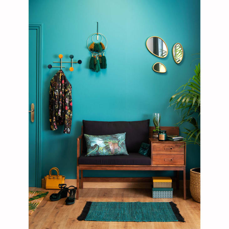 Maisons Du Monde DRACAENA VELVET - Colgador Con 6 Ganchos De Metal Y Terciopelo