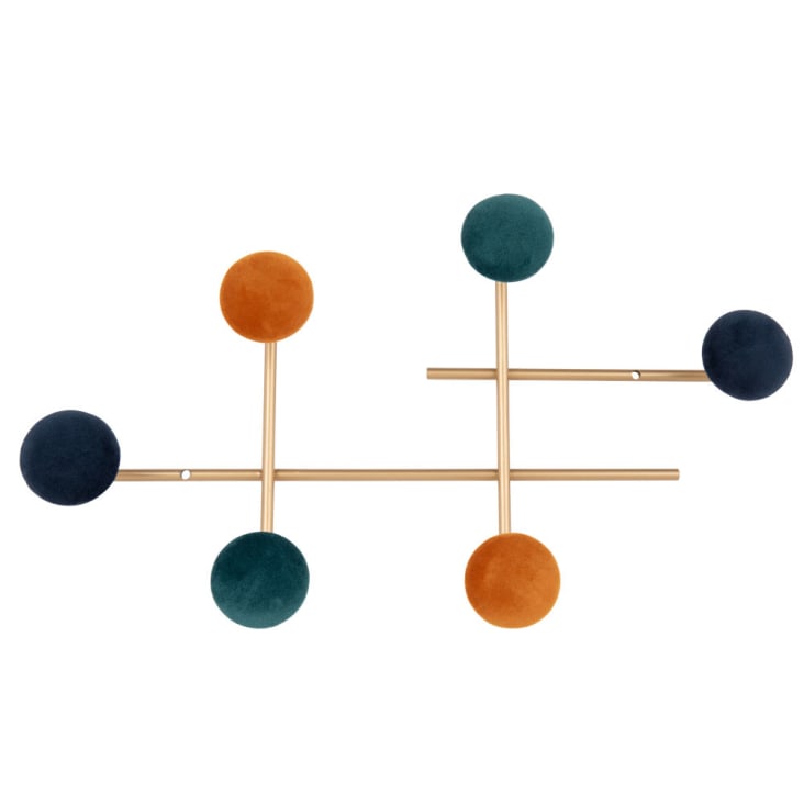 Maisons du Monde DRACAENA VELVET - Colgador con 6 ganchos de metal y terciopelo