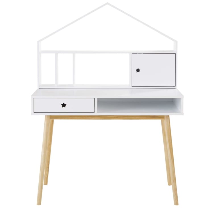 Maisons Du Monde Dreams - Módulo Organizativo Blanco Con 1 Puerta Para Escritorio