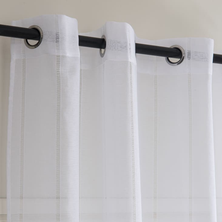 Maisons Du Monde DREMDE - Cortina Visillo De Ojales Blanca 140x270 - La Unidad