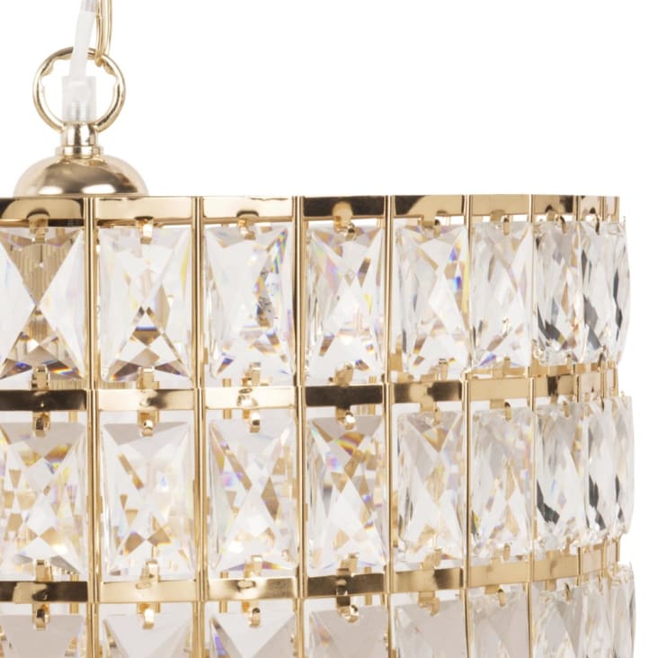 Maisons Du Monde Dubai - Lámpara De Techo De Metal Dorado Y Colgantes