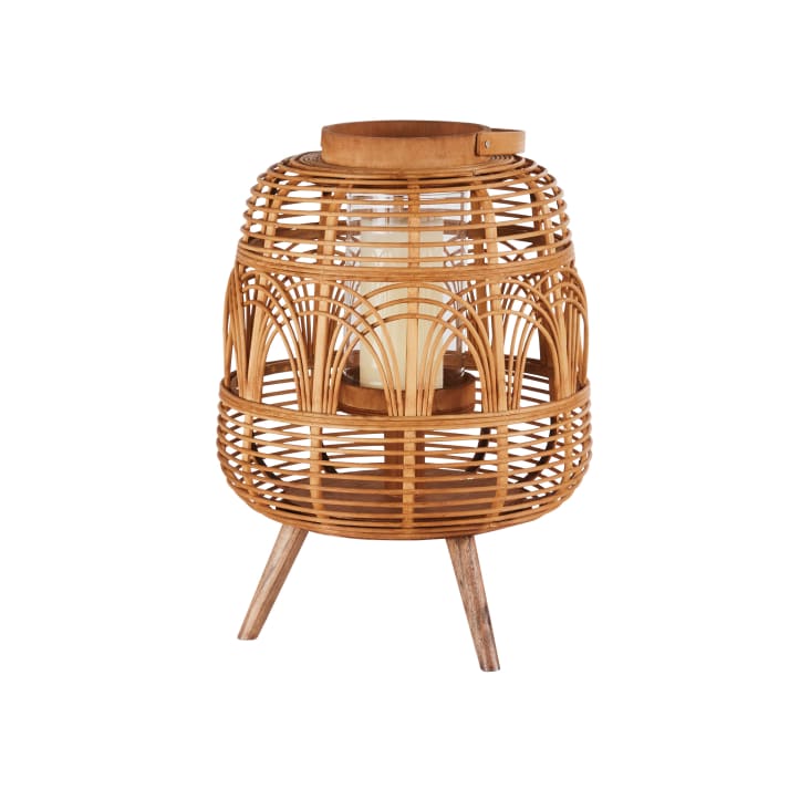 Maisons Du Monde Duong - Farol Con Base En Bambú Y Madera De Abeto