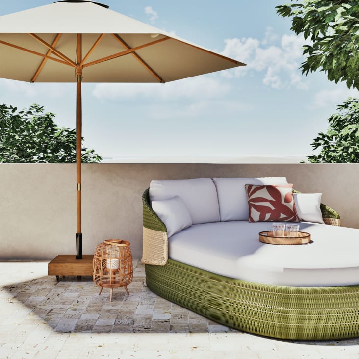 Maisons Du Monde Duong - Farol Con Base En Bambú Y Madera De Abeto