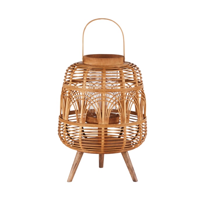 Maisons du Monde Duong - Farol con base en bambú y madera de abeto
