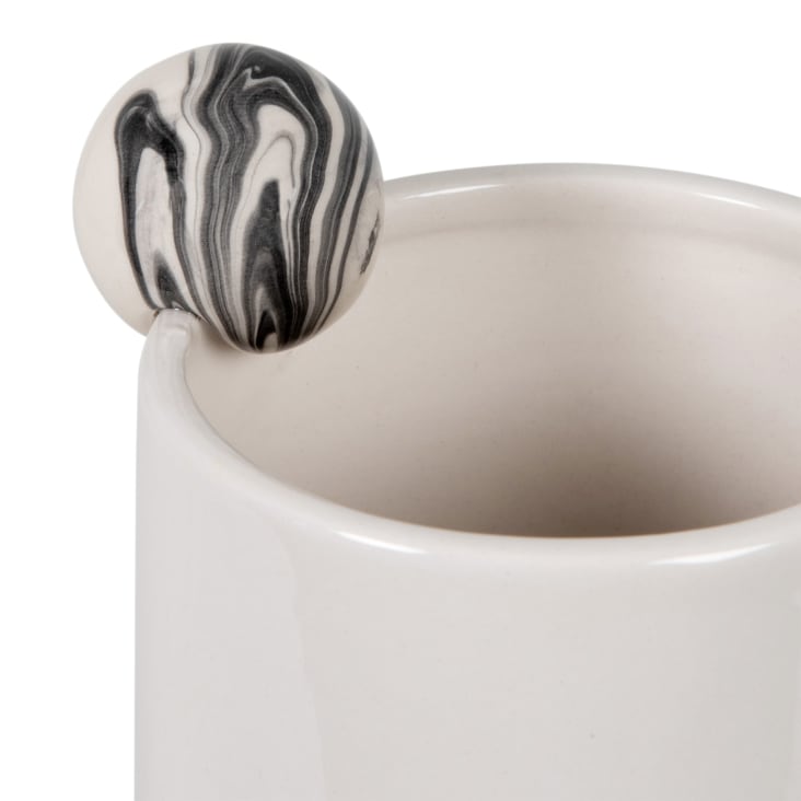 Maisons Du Monde Dwight - Jarrón De Dolomita Color Crudo Alt. 24 Cm