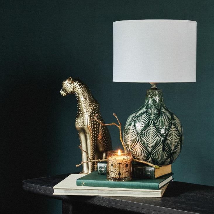 Maisons Du Monde Edgar - Estatua Decorativa De Leopardo Dorado De 38 Cm