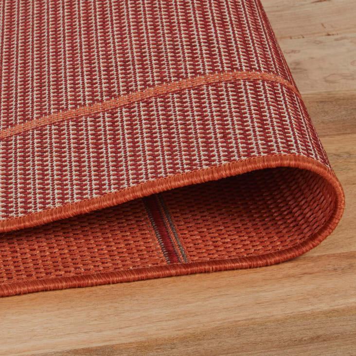 Maisons Du Monde EDMOND - Alfombra De Exterior Tejida Con Estampado De Pista Baloncesto Color Terracota 160 X 230