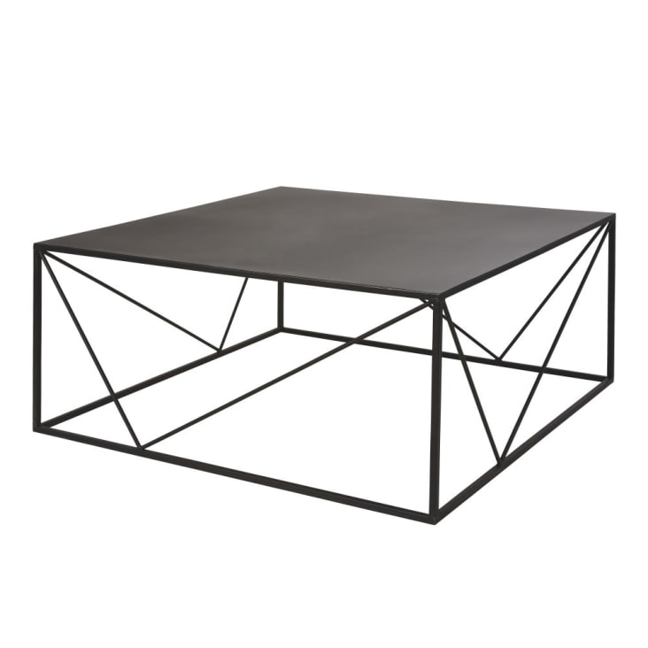 Maisons Du Monde Edwin - Mesa Baja Cuadrada De Metal Negro