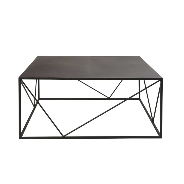 Maisons du Monde Edwin - Mesa baja cuadrada de metal negro