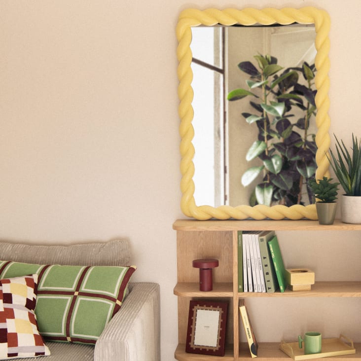 Maisons Du Monde Eindhoven - Bandeja Decorativa De Metal Amarillo