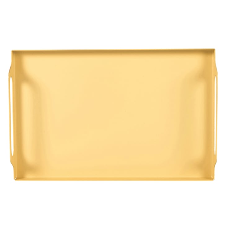 Maisons du Monde Eindhoven - Bandeja decorativa de metal amarillo