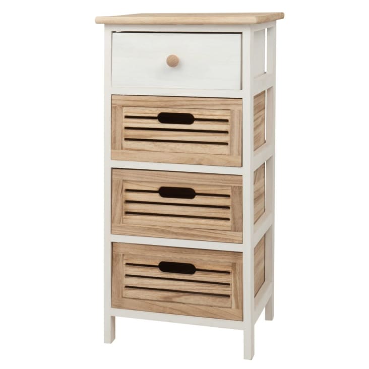 Maisons Du Monde ELEONORE - Cajonera De 4 Cajones De Paulonia