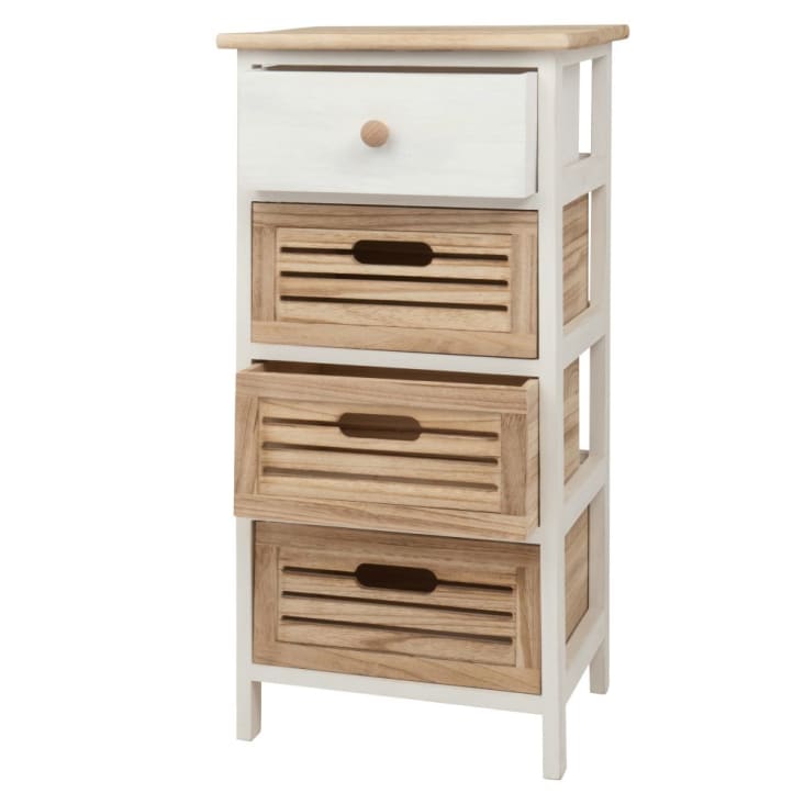 Maisons Du Monde ELEONORE - Cajonera De 4 Cajones De Paulonia