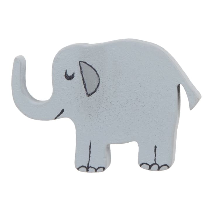 Maisons du Monde ELEPHANT - Lote de 4 - Pomo de elefante gris antracita