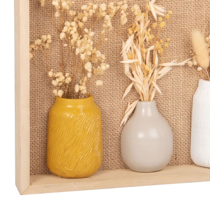 Maisons Du Monde ELIE - Decoración Mural De Jarrón Y Flores Secas 45 X 30