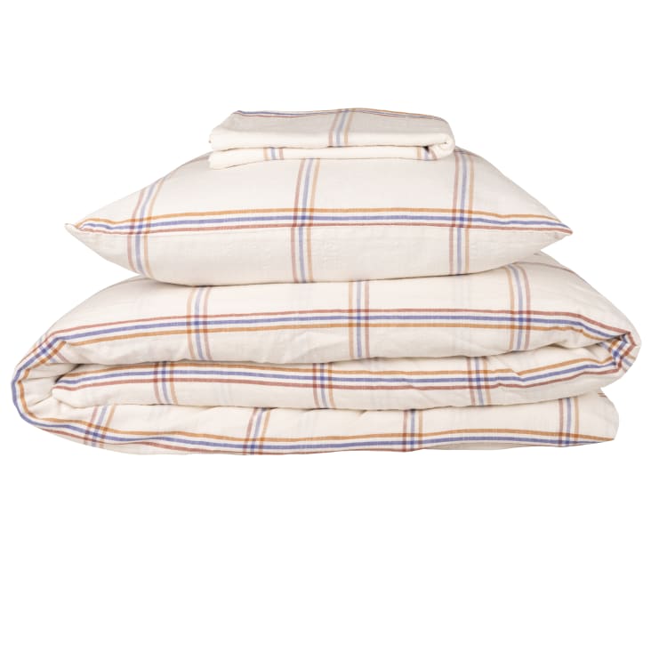 Maisons Du Monde Eliot - Juego De Cama De Algodón De Cuadros De 240x220 Cm