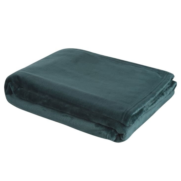 Maisons Du Monde ELISE - Manta Brillante Verde Esmeralda 130x180