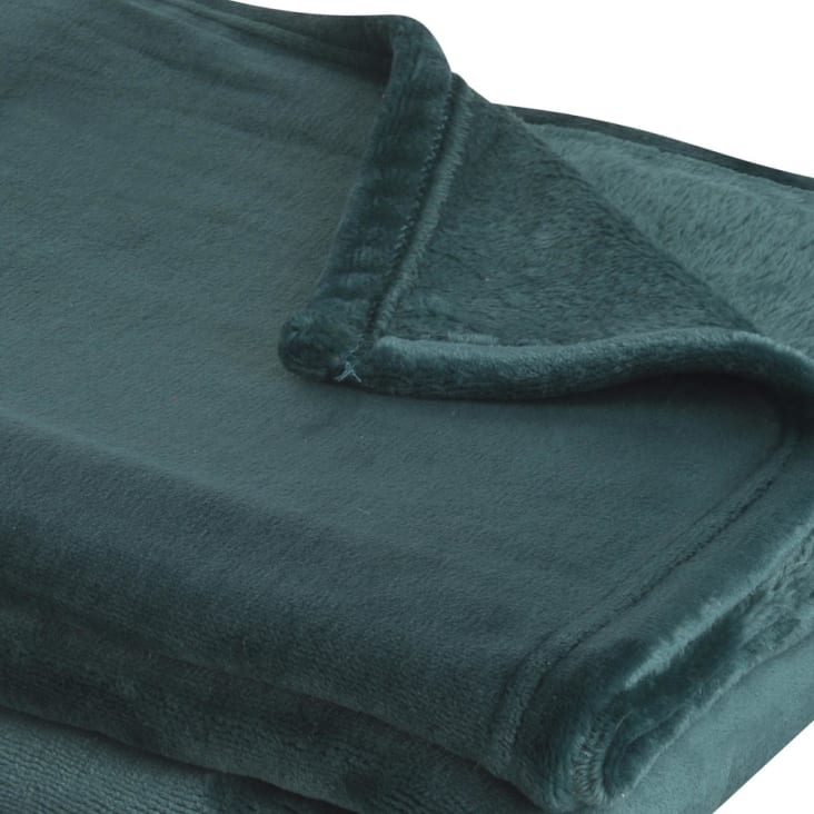 Maisons Du Monde ELISE - Manta Brillante Verde Esmeralda 130x180