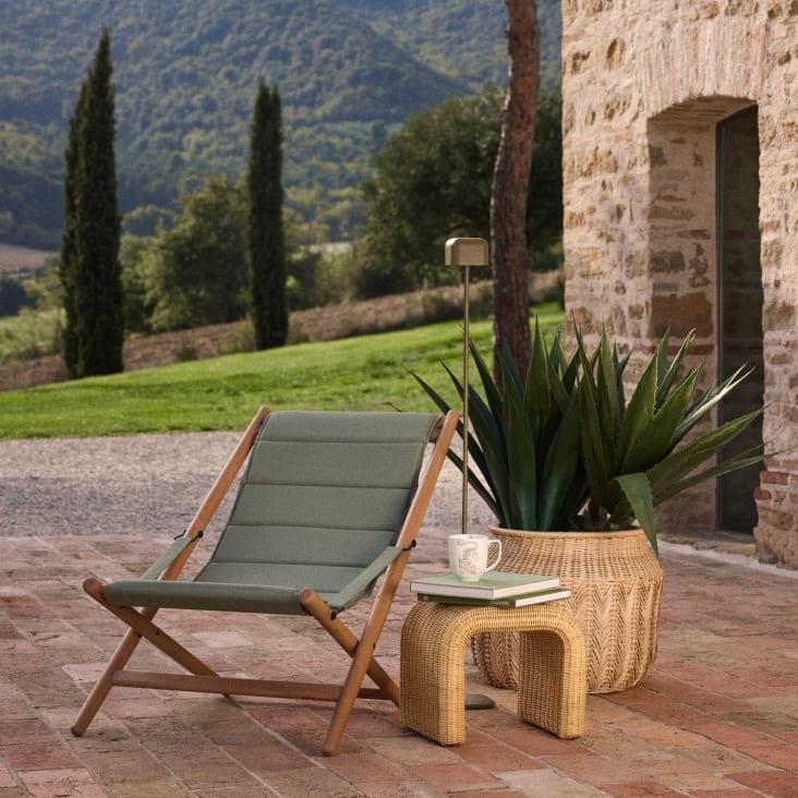 Maisons Du Monde Ella - Lámpara De Pie De Exterior Táctil Sin Cable Verde Caqui 120 Cm