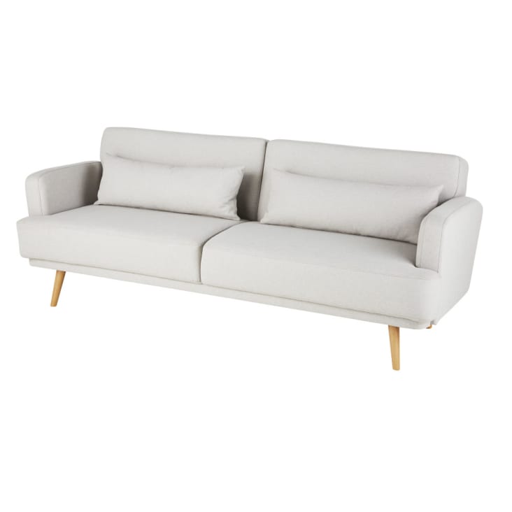 Maisons Du Monde Elvis - Sofá Clic-clac De 4 Plazas En Gris Claro