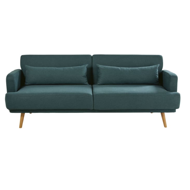 Maisons du Monde Elvis - Sofá clic-clac de 4 plazas en verde