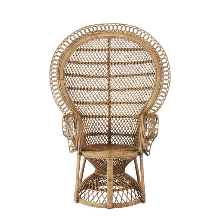 Maisons du Monde Emmanuelle - Sillón vintage de mimbre