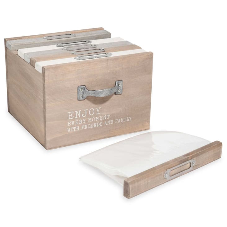 Maisons Du Monde Enjoy - Caja De 6 álbumes De Fotos De Pino 10x15