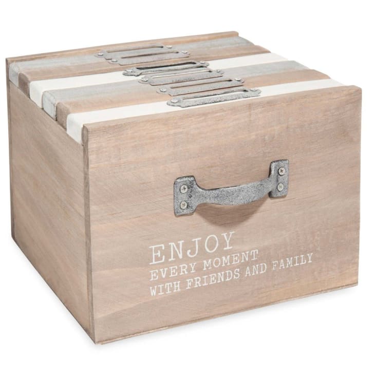 Maisons du Monde Enjoy - Caja de 6 álbumes de fotos de pino 10x15