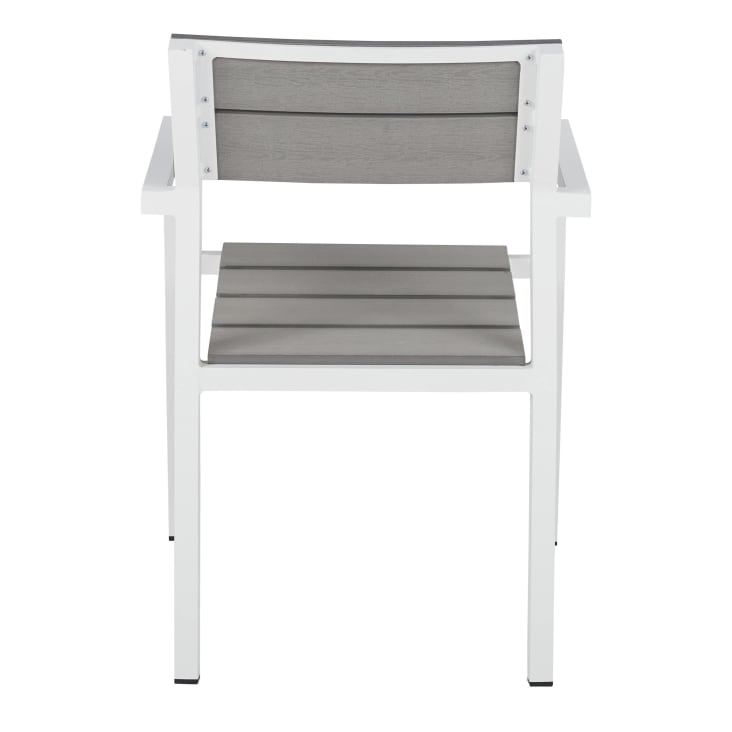 Maisons Du Monde Escala - Sillas De Comedor De Exterior De Compuesto Gris Claro Y Aluminio Crudo (x2)