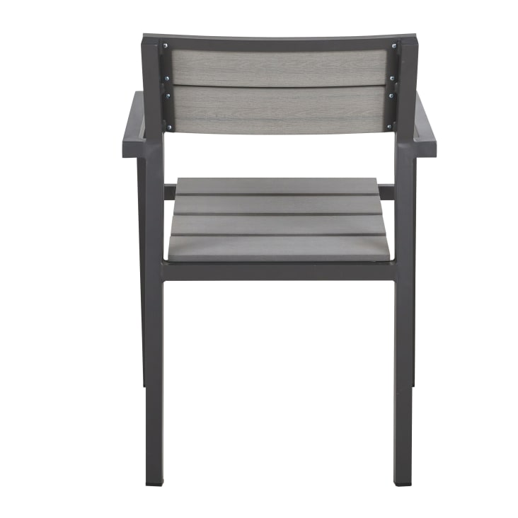 Maisons Du Monde Escala - Sillas De Comedor De Exterior De Compuesto Gris Claro Y Aluminio Gris Antracita (x2)
