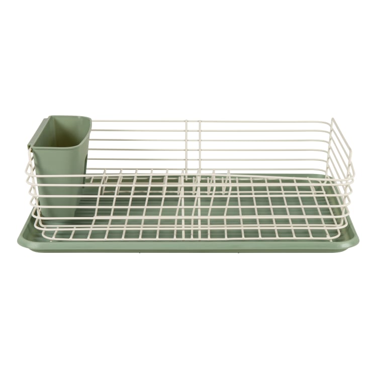 Maisons du Monde Escurridor rectangular crudo y verde