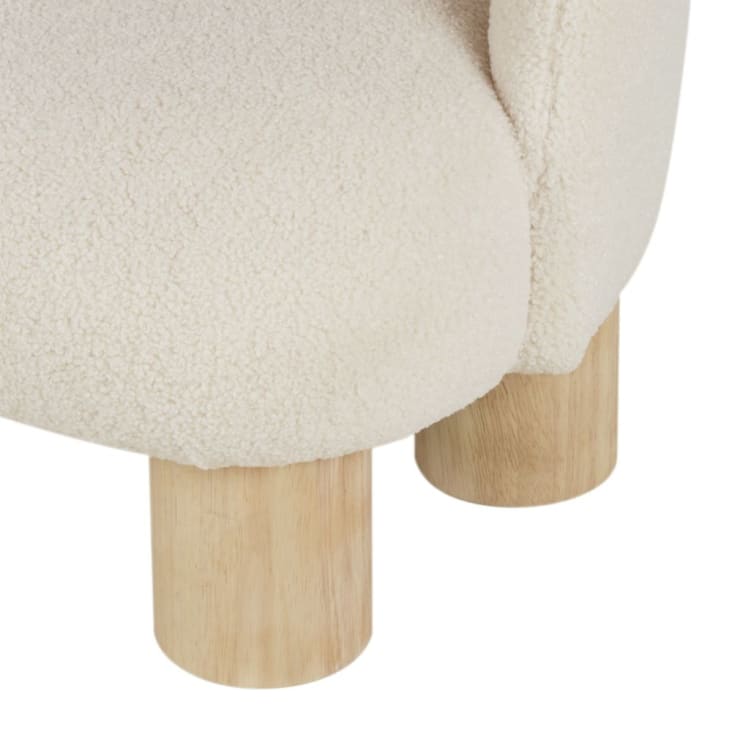 Maisons Du Monde Esme - Sillón Infantil De Rizo Color Crudo