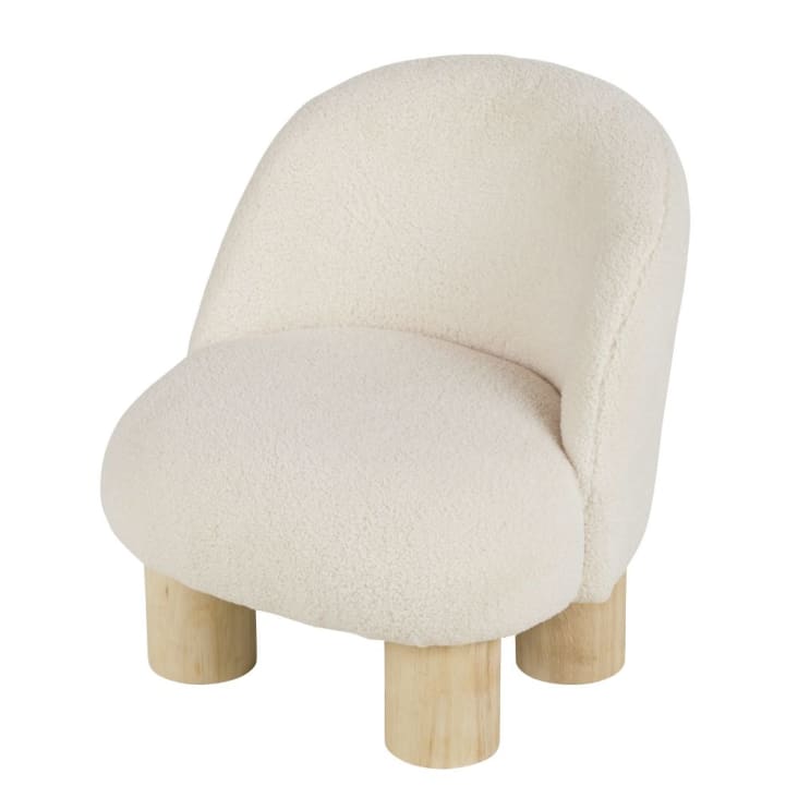 Maisons du Monde Esme - Sillón infantil de rizo color crudo