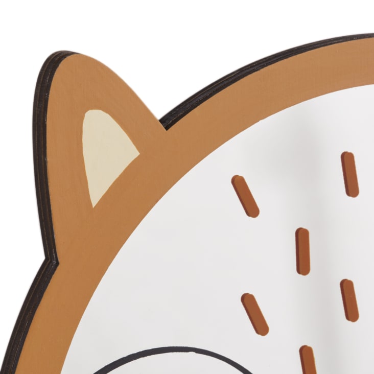 Maisons Du Monde Espejo Redondo De Zorro En Beige Y Naranja D. 24