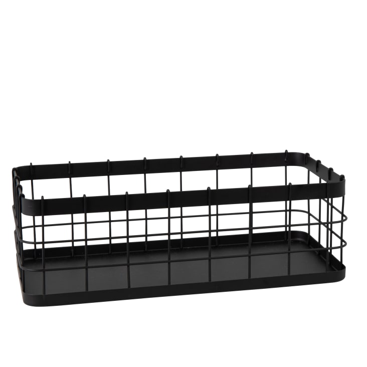 Maisons Du Monde Ess - Cesta Para Organizar La Cocina De Acero Negro