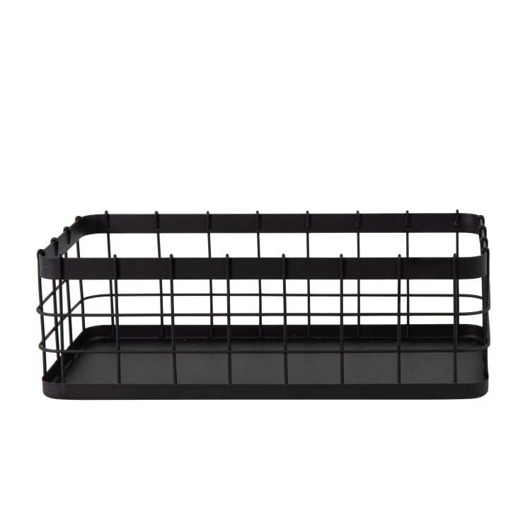 Maisons du Monde Ess - Cesta para organizar la cocina de acero negro