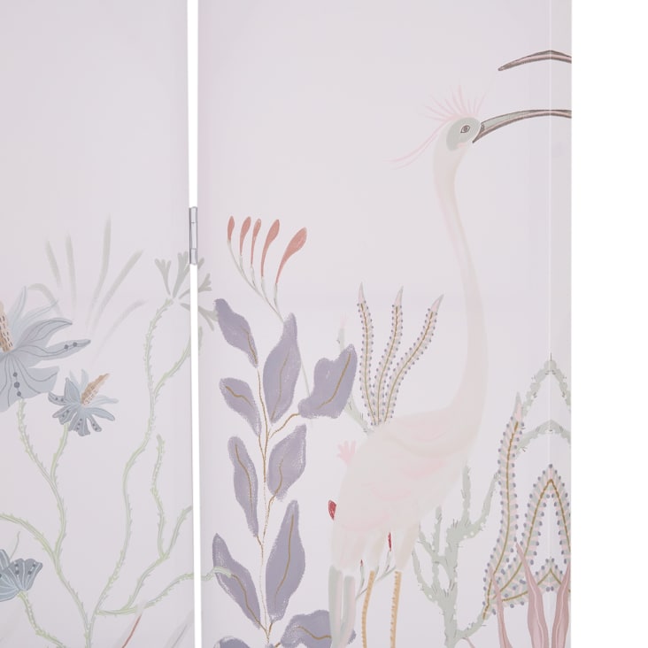 Maisons Du Monde Estelle - Biombo Con Dibujo De Vegetación Multicolor