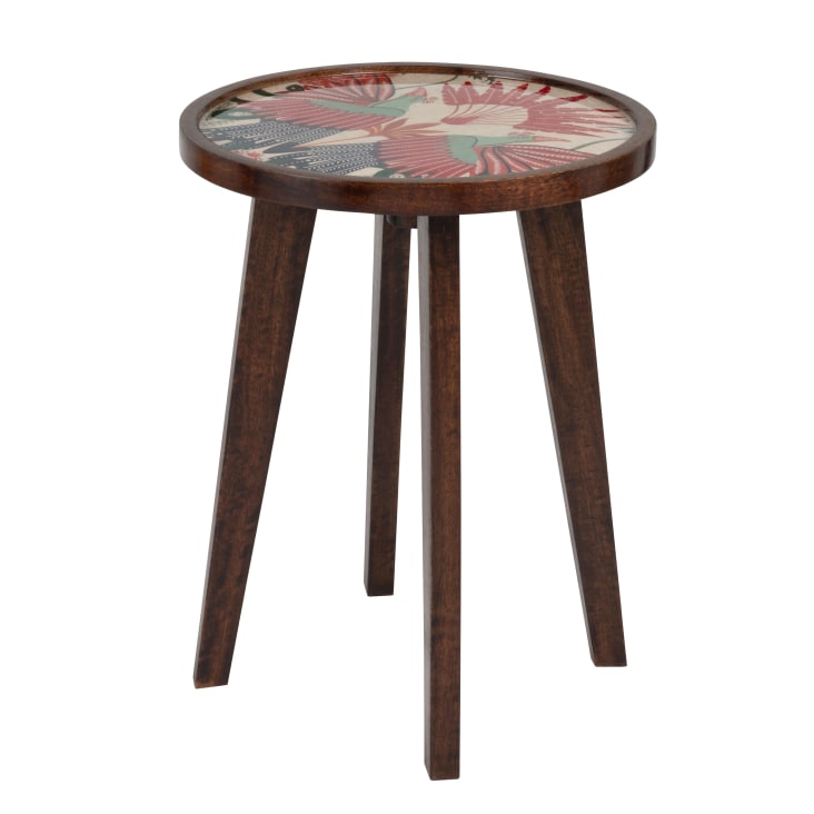 Maisons Du Monde ESTHER - Mesa Auxiliar De Madera De Mango Maciza Multicolor