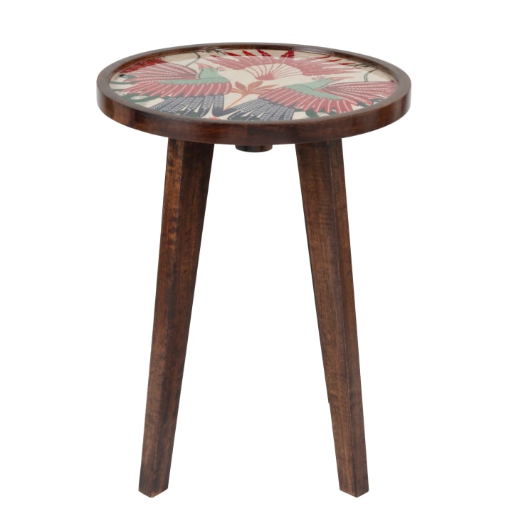 Maisons du Monde ESTHER - Mesa auxiliar de madera de mango maciza multicolor