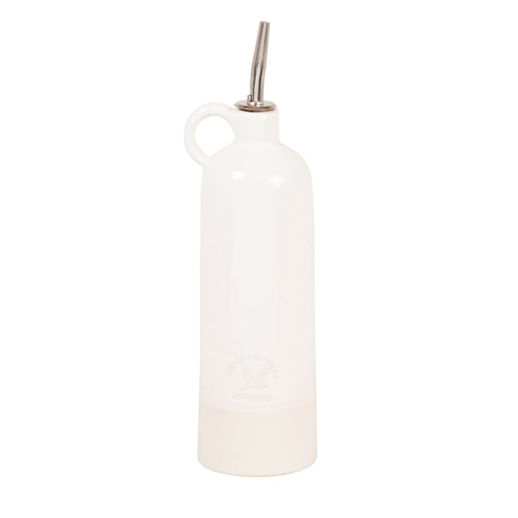 Maisons du Monde Evos - Aceitera de gres en blanco y beige